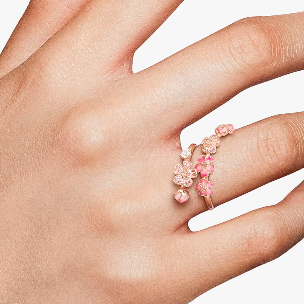Peach Blossom Ring | Adjustable Open Band