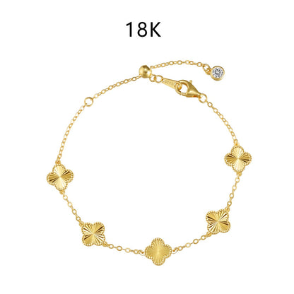 GOOD LUCK Clovers Bracelet (Silver or Gold)