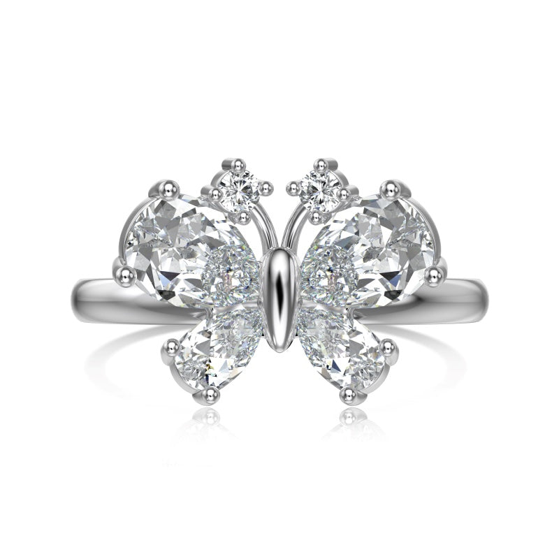 Ring Frozen Butterfly Kiss