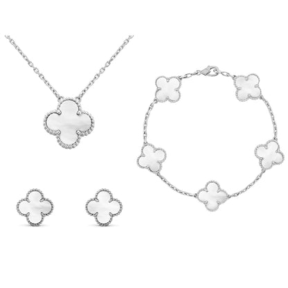 FOUR LEAF CLOVERS 3pcs Set (Silver or Gold)