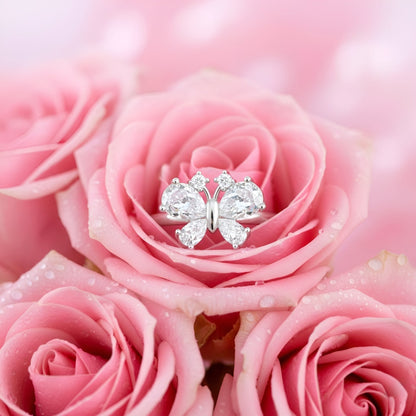 Ring Frozen Butterfly Kiss